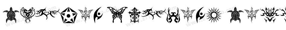 Tribal Animals Tattoo Designs字体转换